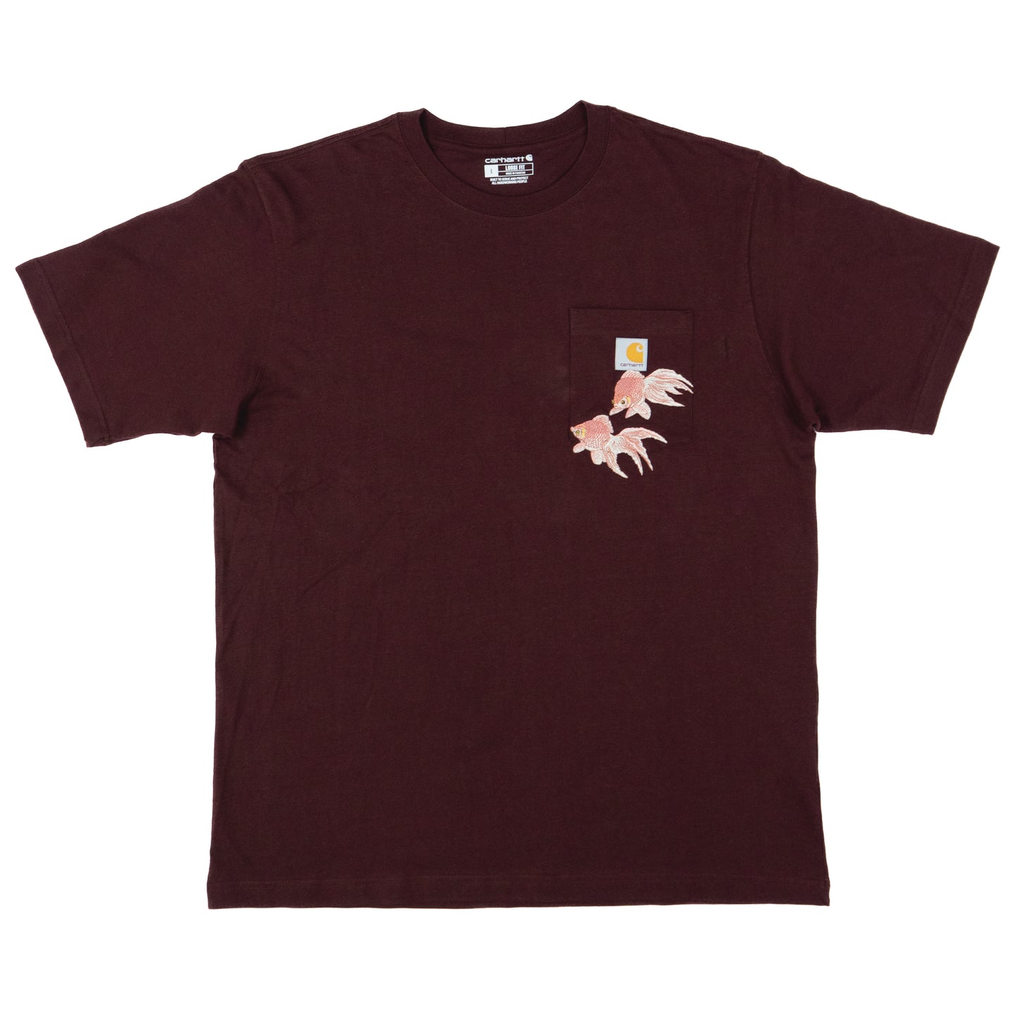 Koi Fish Carhartt Tee-Maroon
