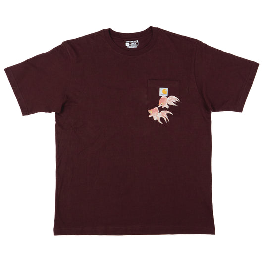 Koi Fish Carhartt Tee-Maroon