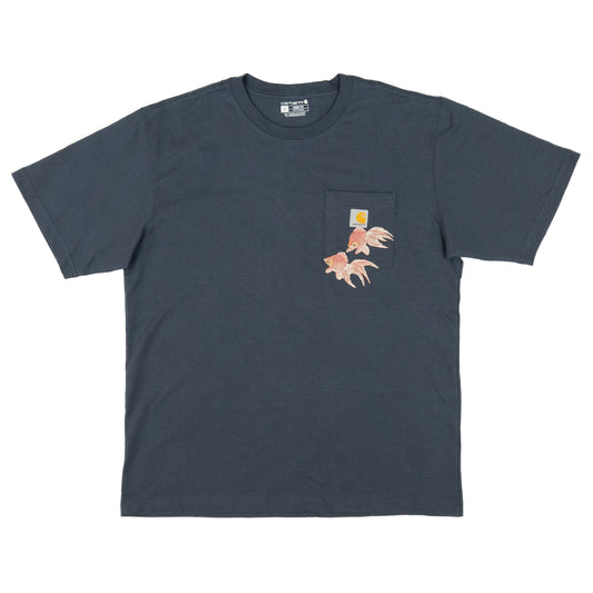 Koi Fish Carhartt Tee-Blue