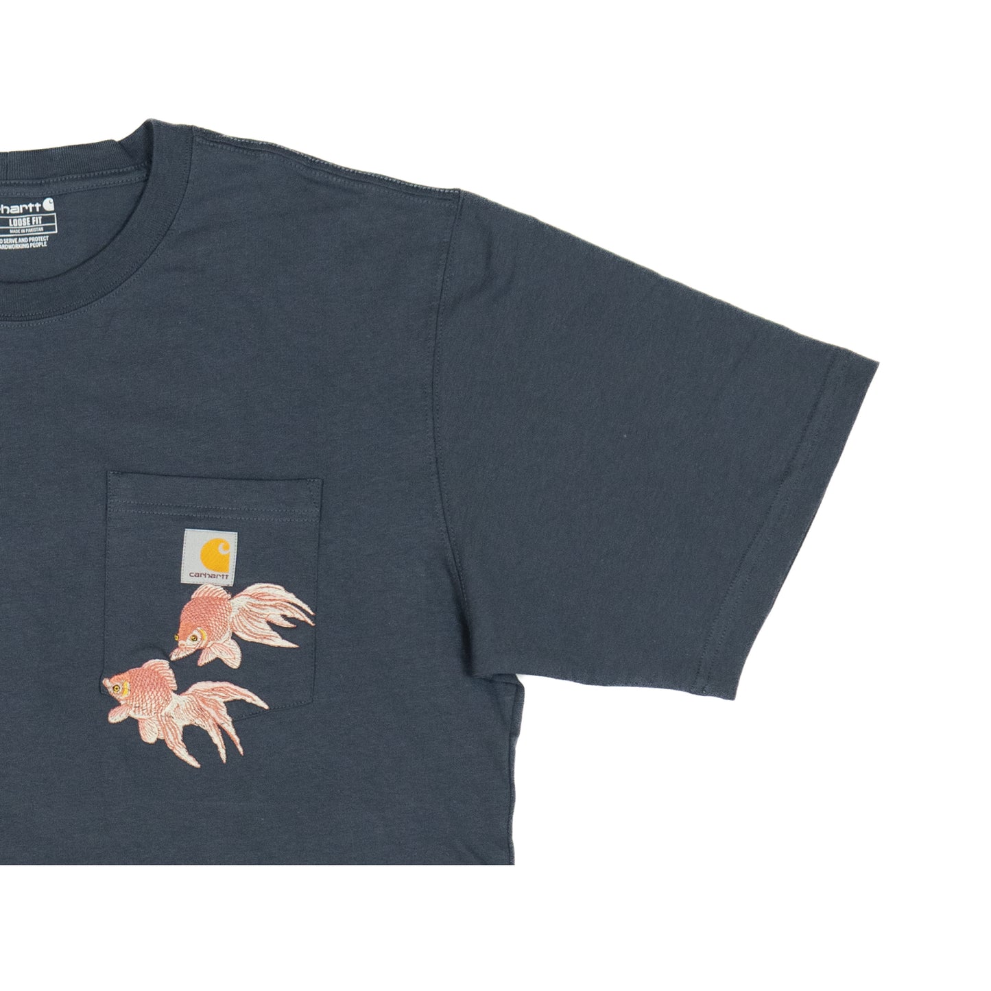 Koi Fish Carhartt Tee-Blue