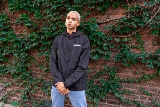 Black Zip-Up Windbreaker
