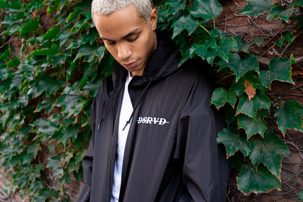Black Zip-Up Windbreaker
