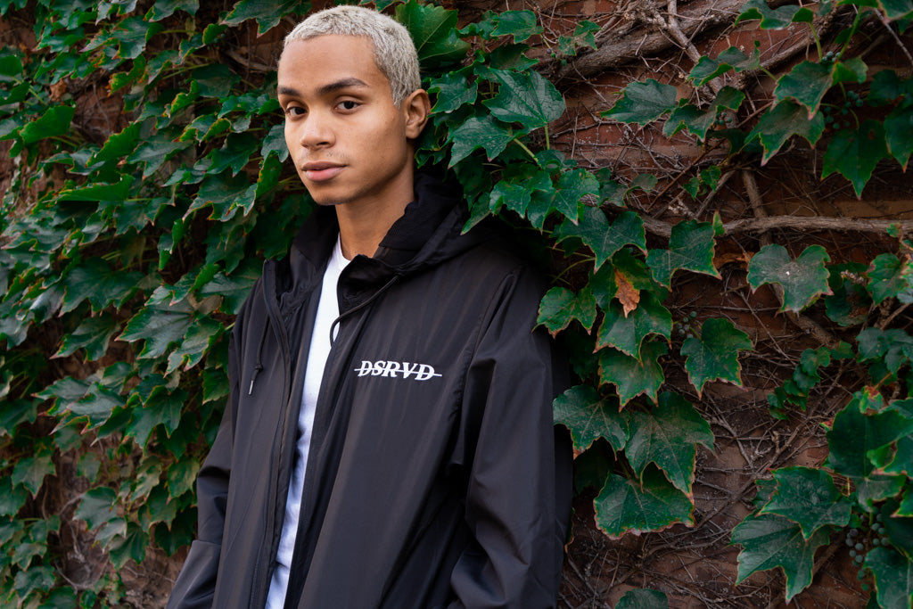 Black Zip-Up Windbreaker