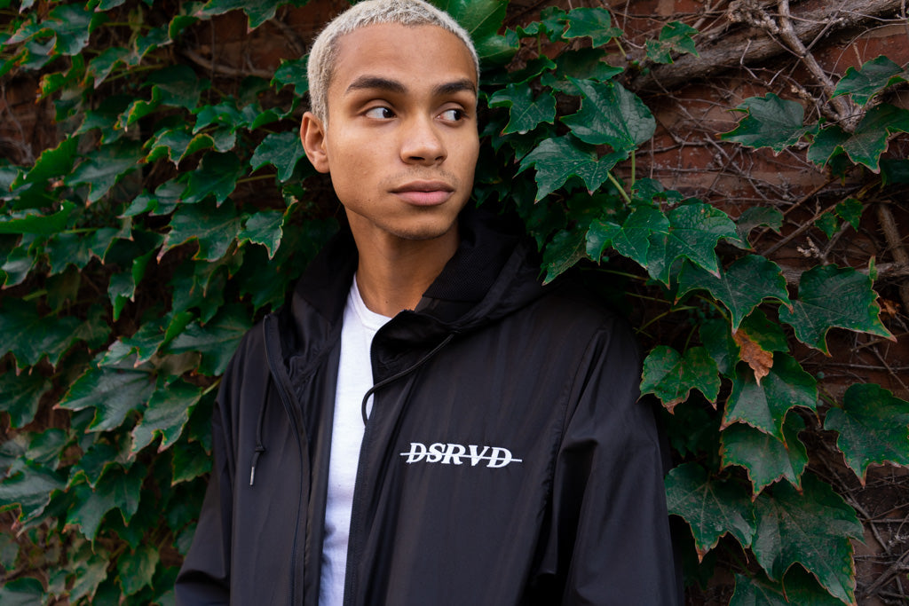Black Zip-Up Windbreaker