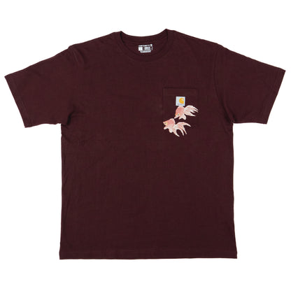 Koi Fish Carhartt Tee-Maroon