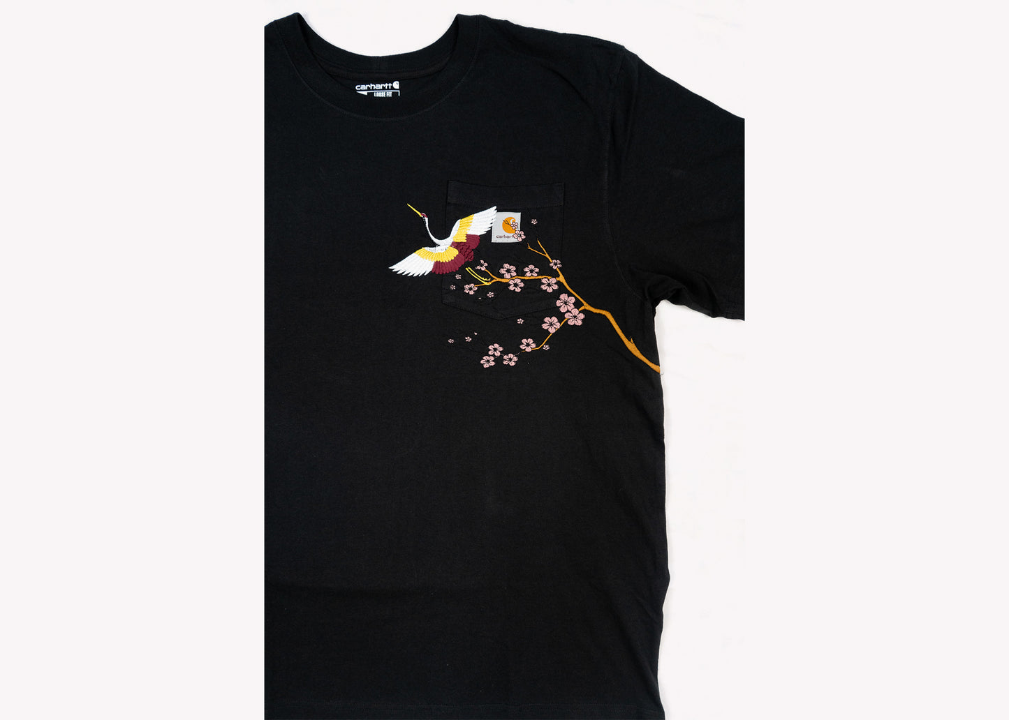 Cherry Blossom Carhartt Tee-Black