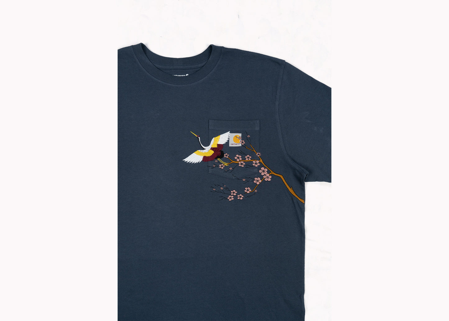 Cherry Blossom Carhartt Tee-Blue