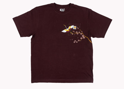 Cherry Blossom Carhartt Tee-Maroon