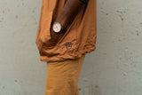 Brown and Navy Zip-Up Windbreaker